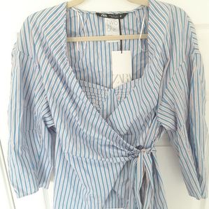 Zara 2in 1 shirt+bralette